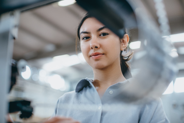 Person at work staring at the camera