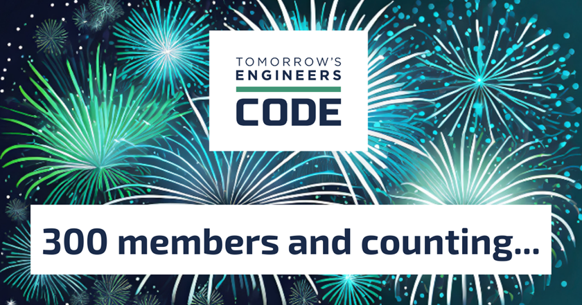 The Tomorrow's Engineers Code - 300 members and counting...