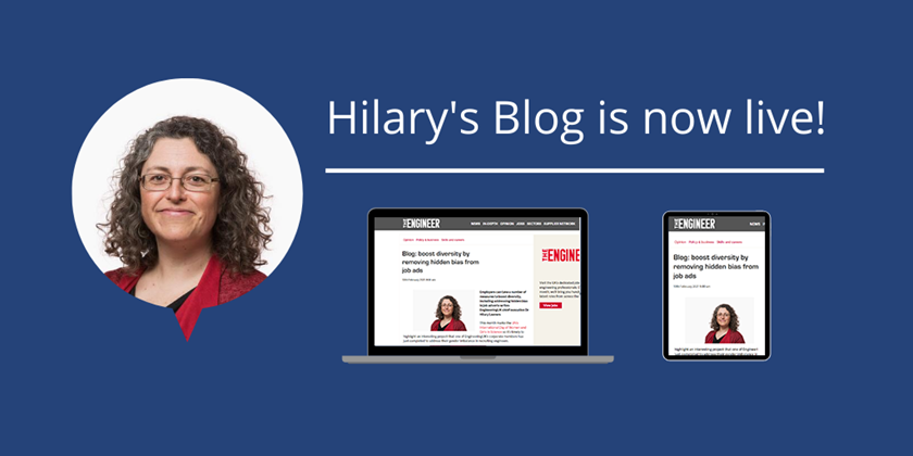 Hilary's blog is now live