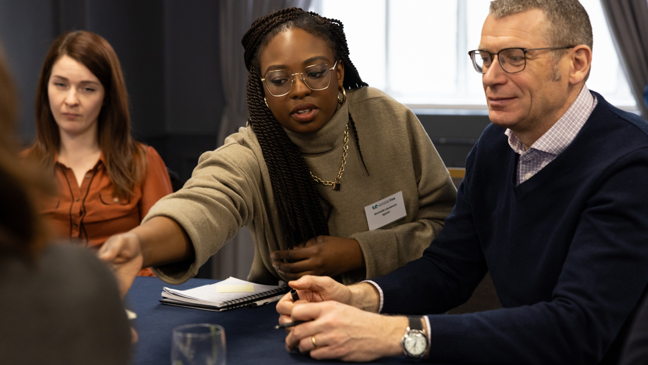Delegates around a table at Tomorrow's Engineers Live event