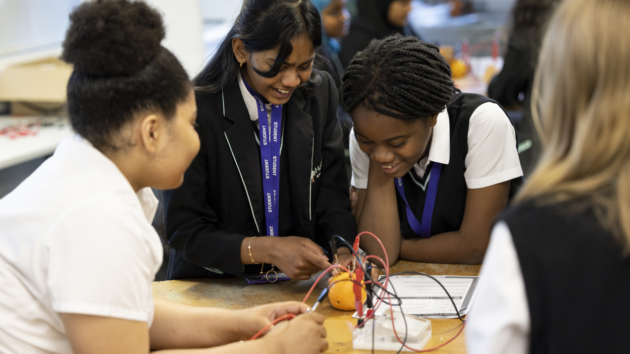 A group of girls doing an energy quest session