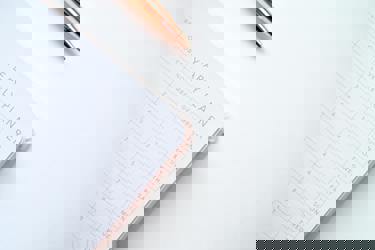 Page from a yearly planner alongside a pen