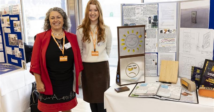 Dr Hilary Leevers, CEO of EngineeringUK and Pacha Pritchard UK Young Engineer of the Year