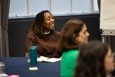 A smiling delegate at Tomorrow's Engineers Live